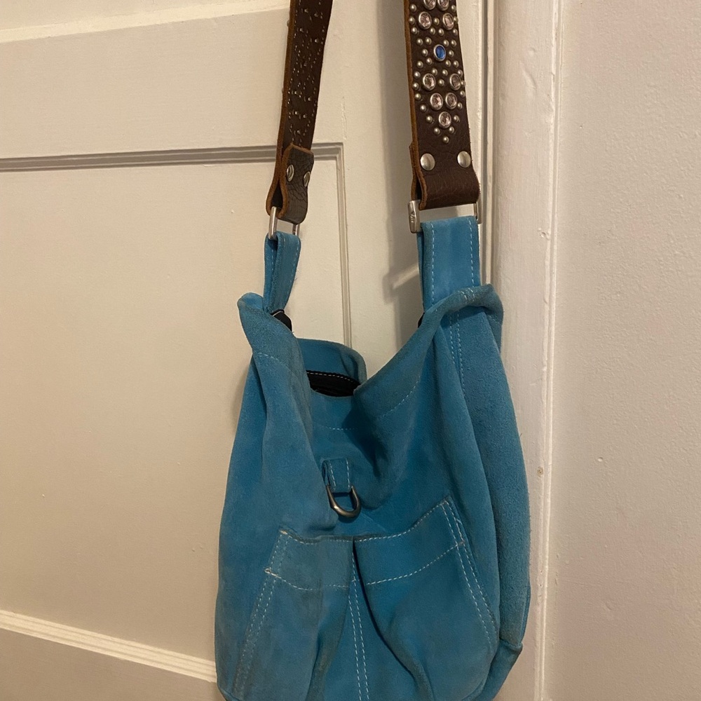 Blue Suede Women's Bag